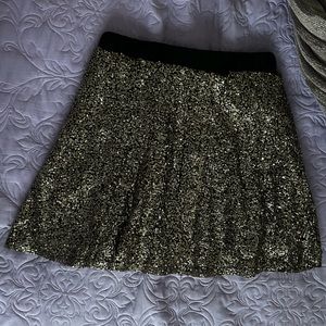 Gold sequin skirt